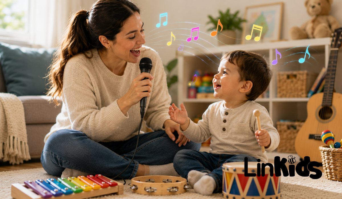 ¿Por qué cantar mientras juegas con tu hijo puede ayudarlo a aprender? 🎶🧸✨